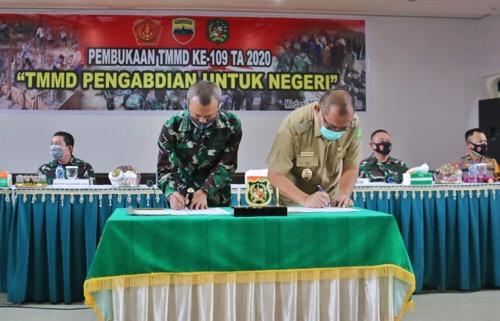 Plt Wali Kota Medan Buka Kegiatan TMMD Ke 109 TA 2020 di Wilayah Kodim 0201/BS_5f69ad88a457b.jpeg