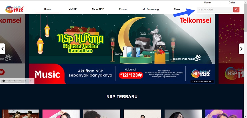 Cari Lagu NSP Telkomsel
