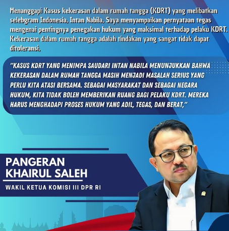 Pangeran Khairul Sultan : KDRT Intan Nabila Hukum seberat-beratnya