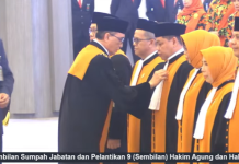 Ketua MA Lantik 9 Hakim Agung dan 1 Hakim Ad Hoc