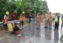 Pemkab Bojonegoro Bangun Portal Jalan Akses Jembatan Terusan Bojonegoro-Blora