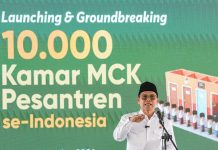 Menko Muhaimin Luncurkan Pembangunan 10.000 MCK Pesantren, Tingkatkan Sanitasi Santri di Seluruh Indonesia