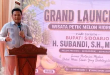 Bupati Sidoarjo Resmikan Wisata Petik Melon BUMDes Gapura, Sekali Panen Raup Rp35 Juta