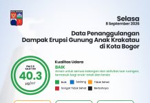 Kualitas Udara Bogor Masuk Kategori Baik, Pemkot Tetap Ingatkan Warga Waspada Abu Vulkanik
