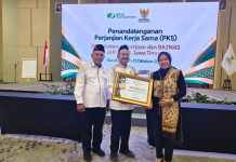 BPJS Ketenagakerjaan Jatim Beri Penghargaan ke BAZNAS Tuban Atas Perlindungan Pekerja Rentan